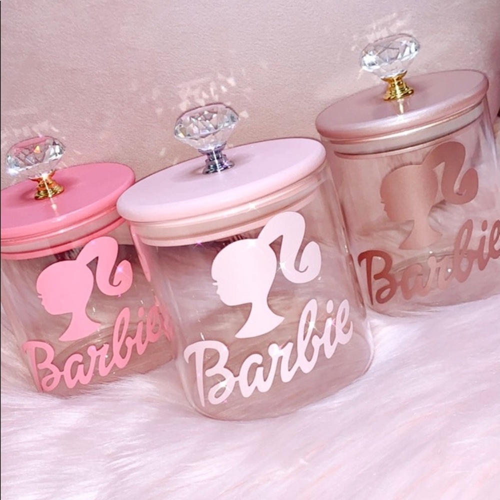 Barbie Doll Glam bling Jar with Crystal Holder